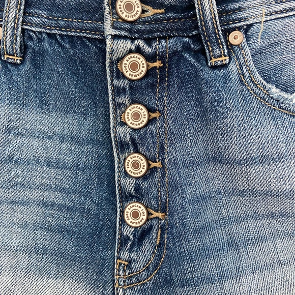 Kancan Denim Cutoff Button Fly Shorts - Picture 2 of 7